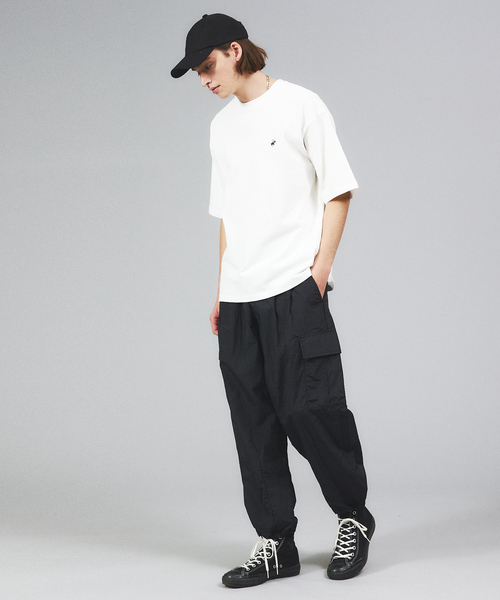 BEVERLY HILLS POLO CLUB（ビバリーヒルズポロクラブ）の「【BEVERLY HILLS POLO CLUB/ビバリーヒルズポロクラブ 】ロゴ ワンポイント刺繍 ビンテージ 鹿の子クルー半袖Tシャツ（Tシャツ/カットソー・メンズ・ネイビー/スミクロ/ライム/オフホワイト・M/L/XL）」の15枚目の写真