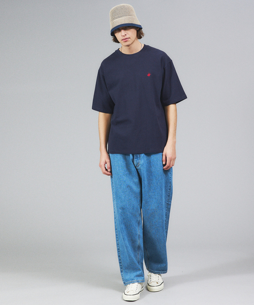 BEVERLY HILLS POLO CLUB（ビバリーヒルズポロクラブ）の「【BEVERLY HILLS POLO CLUB/ビバリーヒルズポロクラブ 】ロゴ ワンポイント刺繍 ビンテージ 鹿の子クルー半袖Tシャツ（Tシャツ/カットソー・メンズ・ネイビー/スミクロ/ライム/オフホワイト・M/L/XL）」の21枚目の写真