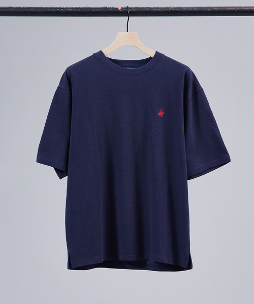 BEVERLY HILLS POLO CLUB（ビバリーヒルズポロクラブ）の「【BEVERLY HILLS POLO CLUB/ビバリーヒルズポロクラブ 】ロゴ ワンポイント刺繍 ビンテージ 鹿の子クルー半袖Tシャツ（Tシャツ/カットソー・メンズ・ネイビー/スミクロ/ライム/オフホワイト・M/L/XL）」の22枚目の写真