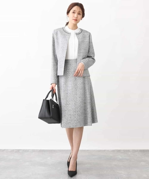 MK MICHEL KLEIN（エムケーミッシェルクラン）の「ピンタックデザインブラウス/洗える（シャツ/ブラウス・レディース・ネイビー/ホワイト・38）」の10枚目の写真