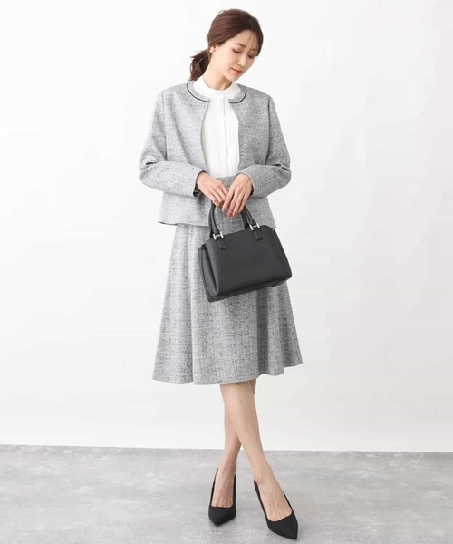 MK MICHEL KLEIN（エムケーミッシェルクラン）の「ピンタックデザインブラウス/洗える（シャツ/ブラウス・レディース・ネイビー/ホワイト・38）」の11枚目の写真