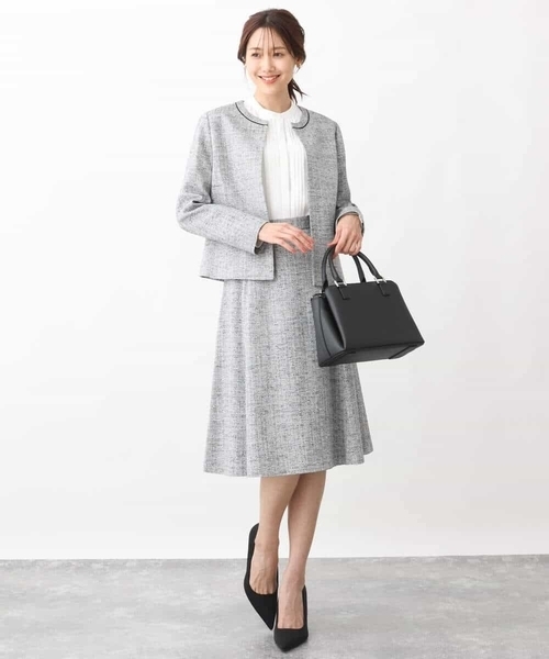 MK MICHEL KLEIN（エムケーミッシェルクラン）の「ピンタックデザインブラウス/洗える（シャツ/ブラウス・レディース・ネイビー/ホワイト・38）」の12枚目の写真