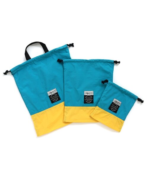 Ampersand（アンパサンド）の「巾着3個セット（ポーチ・キッズ・アイボリー/ラベンダー/オレンジ/イエロー/ターコイズブルー・FREE）」の3枚目の写真