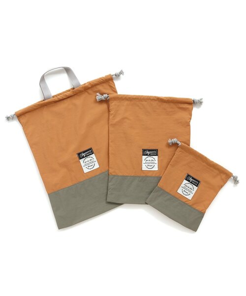 Ampersand（アンパサンド）の「巾着3個セット（ポーチ・キッズ・アイボリー/ラベンダー/オレンジ/イエロー/ターコイズブルー・FREE）」の5枚目の写真