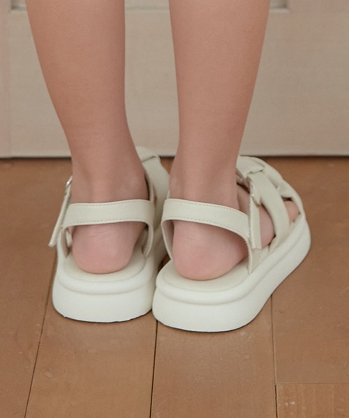 Lycee mine（リセマイン）の「クッションクロスサンダル（サンダル・キッズ・ラベンダー/アイボリー・16cm/20cm/17cm/18cm/19cm）」の14枚目の写真