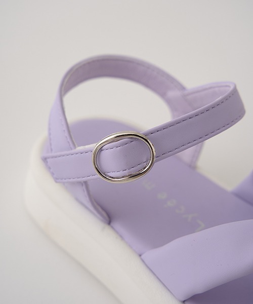 Lycee mine（リセマイン）の「クッションクロスサンダル（サンダル・キッズ・ラベンダー/アイボリー・16cm/20cm/17cm/18cm/19cm）」の9枚目の写真