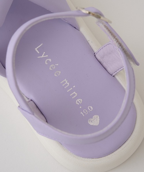 Lycee mine（リセマイン）の「クッションクロスサンダル（サンダル・キッズ・ラベンダー/アイボリー・16cm/20cm/17cm/18cm/19cm）」の10枚目の写真