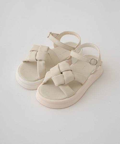 Lycee mine（リセマイン）の「クッションクロスサンダル（サンダル・キッズ・ラベンダー/アイボリー・16cm/20cm/17cm/18cm/19cm）」の11枚目の写真