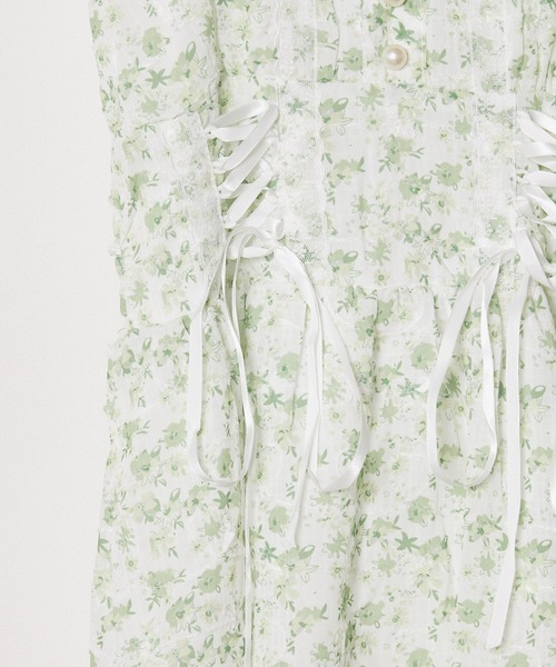 Chick(チック)の「Flower Camisole Dress / 花柄キャミワンピース(ワンピース・レディース・グリーン/イエロー・FREE)」の14枚目の写真