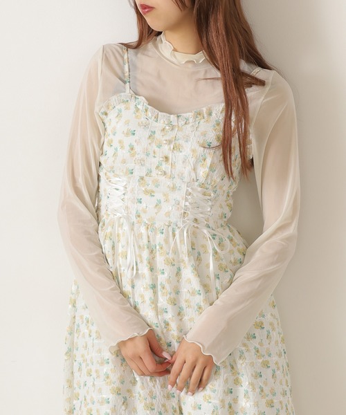 Chick(チック)の「Flower Camisole Dress / 花柄キャミワンピース(ワンピース・レディース・グリーン/イエロー・FREE)」の7枚目の写真