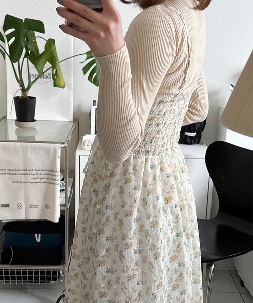 Chick(チック)の「Flower Camisole Dress / 花柄キャミワンピース(ワンピース・レディース・グリーン/イエロー・FREE)」の9枚目の写真