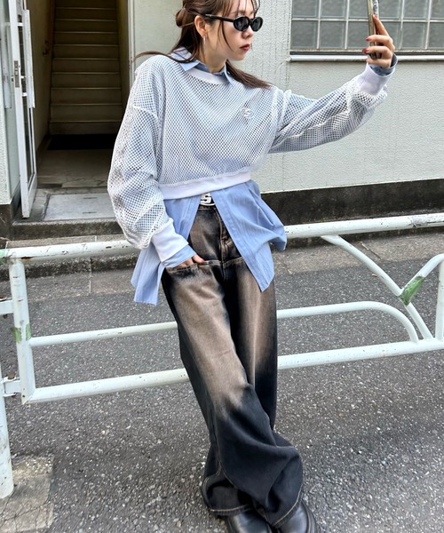WHO’S WHO gallery【SLOPPY】SロゴモックネックラインTEE WHO'S WHO gallery - WHO'S WHO gallery【SLOPPY】Sロゴモック