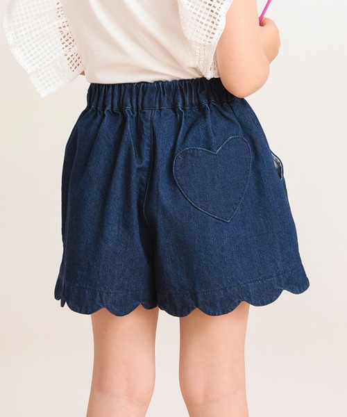 BRANSHES（ブランシェス）の「【コットンキャンディ】裾スカラップショートパンツ（その他パンツ・キッズ・ネイビー/カラフル/ピンク/ブラック/ピンクベージュ/ブルー・110/130/90/100/140/150/120）」の4枚目の写真