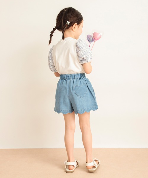 BRANSHES（ブランシェス）の「【コットンキャンディ】裾スカラップショートパンツ（その他パンツ・キッズ・ネイビー/カラフル/ピンク/ブラック/ピンクベージュ/ブルー・110/130/90/100/140/150/120）」の9枚目の写真