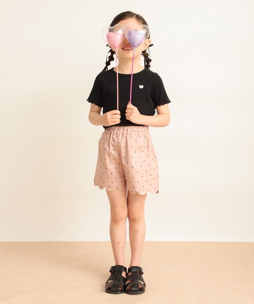 BRANSHES（ブランシェス）の「【コットンキャンディ】裾スカラップショートパンツ（その他パンツ・キッズ・ネイビー/カラフル/ピンク/ブラック/ピンクベージュ/ブルー・110/130/90/100/140/150/120）」の13枚目の写真