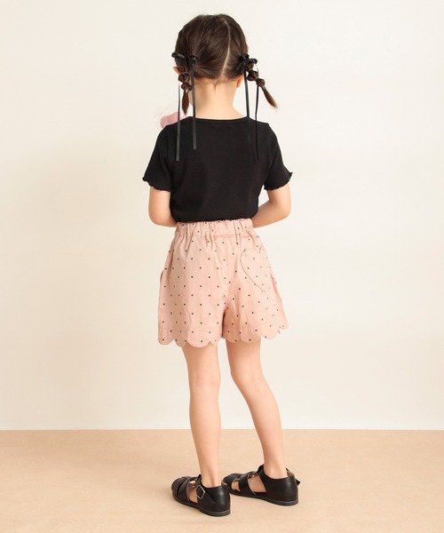 BRANSHES（ブランシェス）の「【コットンキャンディ】裾スカラップショートパンツ（その他パンツ・キッズ・ネイビー/カラフル/ピンク/ブラック/ピンクベージュ/ブルー・110/130/90/100/140/150/120）」の12枚目の写真