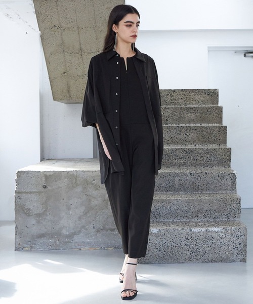 STERNBERG(スタンバーグ)の「STERNBERG/120'sウールシアーシャツ/991730(シャツ/ブラウス・メンズ・ブラック/ライトベージュ・LARGE/MEDIUM)」の9枚目の写真