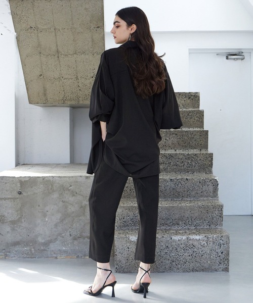 STERNBERG(スタンバーグ)の「STERNBERG/120'sウールシアーシャツ/991730(シャツ/ブラウス・メンズ・ブラック/ライトベージュ・LARGE/MEDIUM)」の10枚目の写真