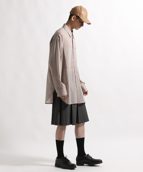 STERNBERG(スタンバーグ)の「STERNBERG/120'sウールシアーシャツ/991730(シャツ/ブラウス・メンズ・ブラック/ライトベージュ・LARGE/MEDIUM)」の14枚目の写真