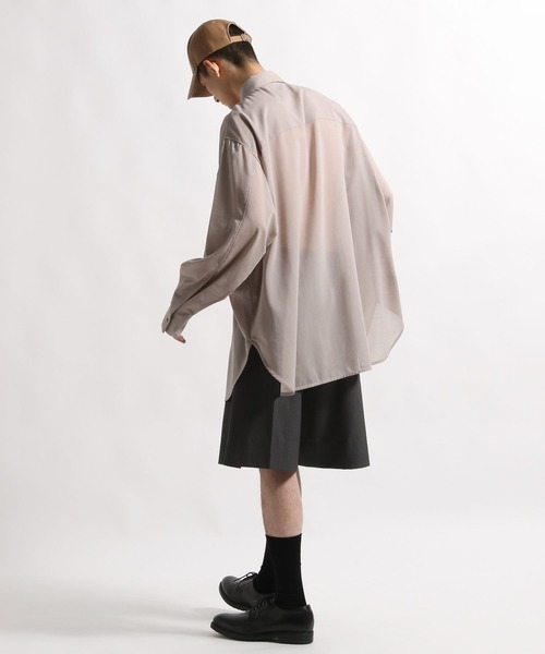 STERNBERG(スタンバーグ)の「STERNBERG/120'sウールシアーシャツ/991730(シャツ/ブラウス・メンズ・ブラック/ライトベージュ・LARGE/MEDIUM)」の15枚目の写真