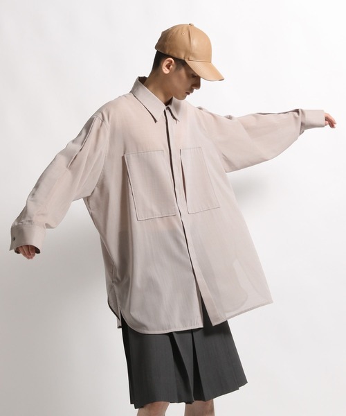 STERNBERG(スタンバーグ)の「STERNBERG/120'sウールシアーシャツ/991730(シャツ/ブラウス・メンズ・ブラック/ライトベージュ・LARGE/MEDIUM)」の20枚目の写真