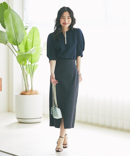 GWセール✨美品✨ラブティックボンボン ドライオックスナロースカート リネン混 GWセール✨美品✨ラブティックボンボン ドライオックスナロー