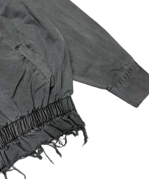 XU（エックスユー）の「ストリートファッション XU エックスユー fringe pigment zip up jacket オーバーサイズ シンプルジャケット ギャザー 長袖トップス 長袖ジャケット ダメージカラー 羽織り 韓国ファッション 韓国ストリート（ブルゾン・メンズ・グレー/ダークグレー・ONE SIZE）」の8枚目の写真
