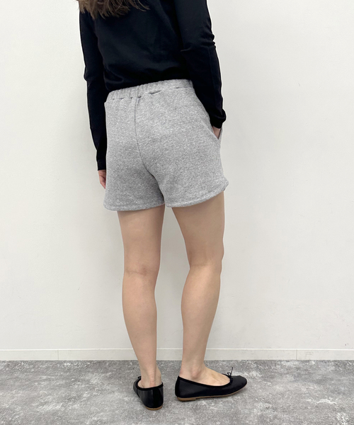 U by SPICK&SPAN（ユーバイスピックアンドスパン）の「【twosome】 ネップスウェットショートパンツ（スウェットパンツ・レディース・アイボリー/ライトグレー・FREE）」の6枚目の写真