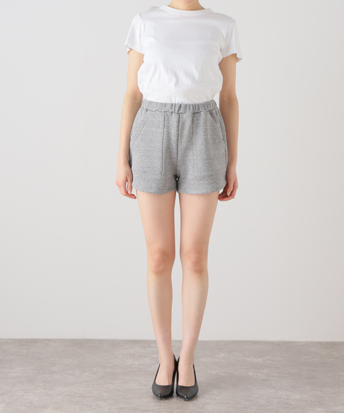 U by SPICK&SPAN（ユーバイスピックアンドスパン）の「【twosome】 ネップスウェットショートパンツ（スウェットパンツ・レディース・アイボリー/ライトグレー・FREE）」の16枚目の写真