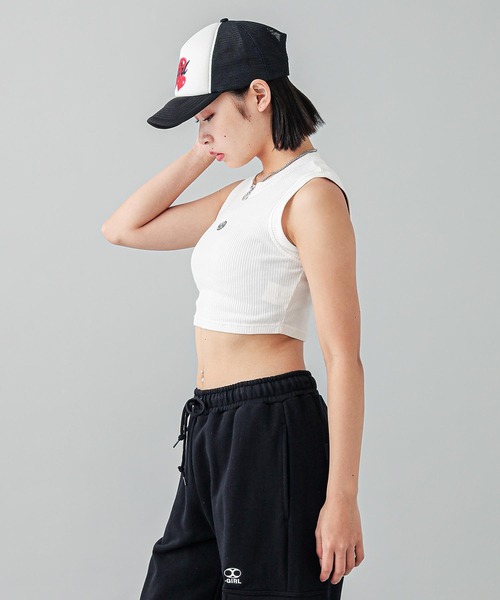 X-girl（エックスガール）の「OVAL LOGO TANK TOP（タンクトップ
