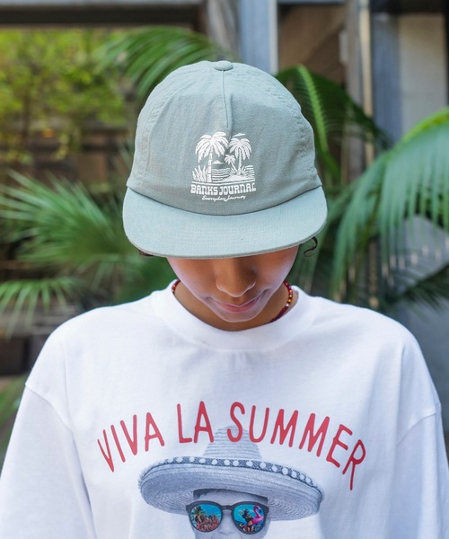 BANKS（バンクス）の「CAP/BANKS(バンクス)サーフグラフィックフラットバイザーツイルキャップ（キャップ・メンズ・グリーン系その他5・FREE）」の2枚目の写真
