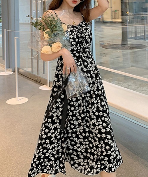 Miniministore（ミニミニストア）の「韓国キャミワンピース レディース 春秋夏（ワンピース・レディース・ブラック・FREE）」の2枚目の写真