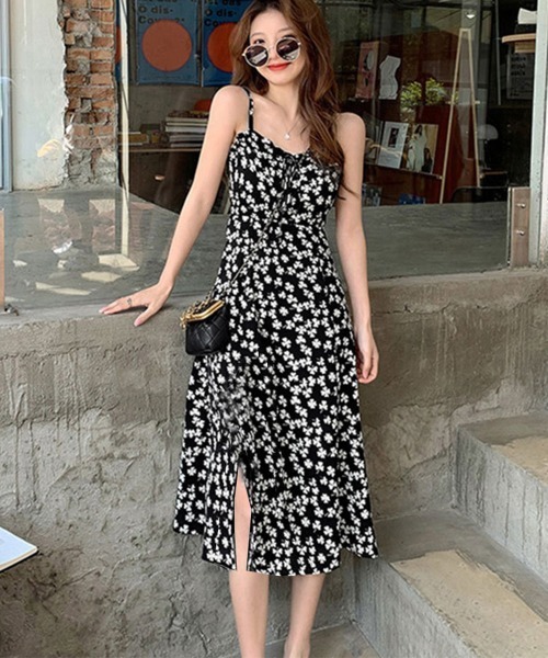 Miniministore（ミニミニストア）の「韓国キャミワンピース レディース 春秋夏（ワンピース・レディース・ブラック・FREE）」の3枚目の写真