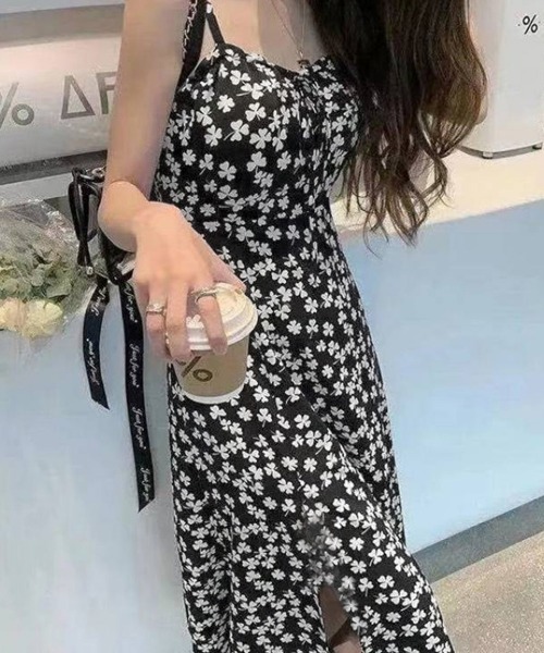 Miniministore（ミニミニストア）の「韓国キャミワンピース レディース 春秋夏（ワンピース・レディース・ブラック・FREE）」の6枚目の写真