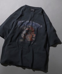 Ed Hardy | Ed Hardy/エド・ハーディー ピグメント加工 ヴィンテージライク ロックプリント 半袖Tシャツ(Tシャツ/カットソー)
