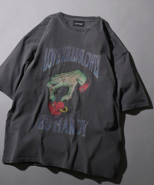Ed Hardy(エドハーディー)の「Ed Hardy/エド・ハーディー ピグメント加工 ヴィンテージライク ロックプリント 半袖Tシャツ(Tシャツ/カットソー・メンズ・ブラック/グレー系その他/ブラック系その他2/ブラック系その他/ブラック系その他3/グレー系その他5/チャコール/グレー系その他2/グレー系その他3/グレー系その他4/グレー系/グレー系その他6/ブラック系その他5/グレー系その他7/ブラック系その他6/ブラック系その他4・M/L)」の11枚目の写真