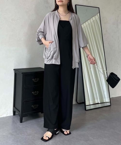 prose verse（プロズヴェール）の「【UVカット】ポケットパールラッシュガードブルゾン（ラッシュガード・レディース・グレー/オフホワイト/ブラック・MEDIUM）」の18枚目の写真