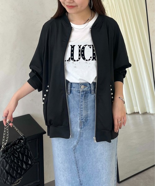 prose verse（プロズヴェール）の「【UVカット】ポケットパールラッシュガードブルゾン（ラッシュガード・レディース・グレー/オフホワイト/ブラック・MEDIUM）」の14枚目の写真