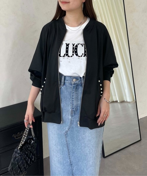 prose verse（プロズヴェール）の「【UVカット】ポケットパールラッシュガードブルゾン（ラッシュガード・レディース・グレー/オフホワイト/ブラック・MEDIUM）」の15枚目の写真