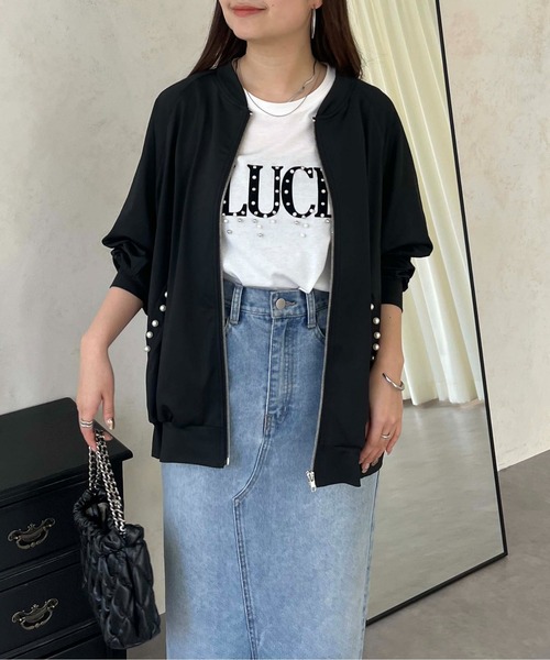 prose verse（プロズヴェール）の「【UVカット】ポケットパールラッシュガードブルゾン（ラッシュガード・レディース・グレー/オフホワイト/ブラック・MEDIUM）」の4枚目の写真