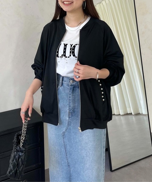 prose verse（プロズヴェール）の「【UVカット】ポケットパールラッシュガードブルゾン（ラッシュガード・レディース・グレー/オフホワイト/ブラック・MEDIUM）」の5枚目の写真