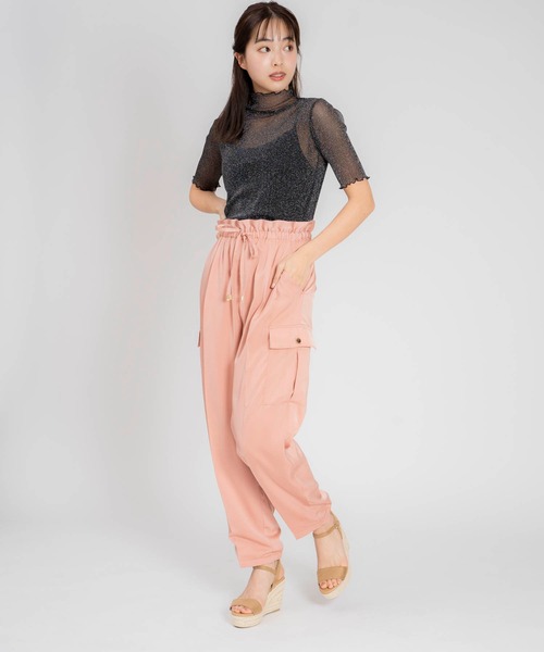 NOELA（ノエラ）の「ラメシアーカットソー（Tシャツ/カットソー・レディース・ベージュ/ブラック・フリー）」の6枚目の写真