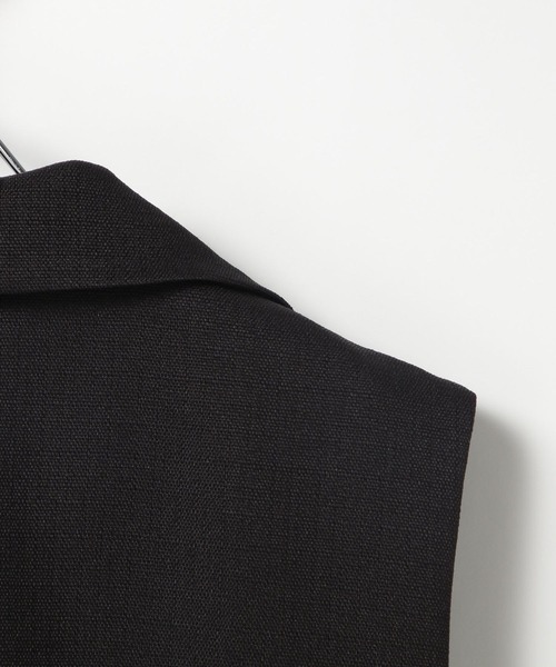 Heather（ヘザー）の「バックプリーツオーバーベスト　111055（ベスト・レディース・アイボリー/ブラック・FREE）」の4枚目の写真