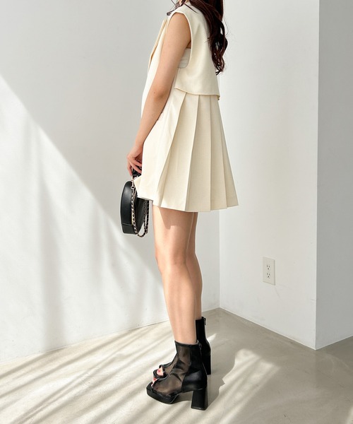 Heather（ヘザー）の「バックプリーツオーバーベスト　111055（ベスト・レディース・アイボリー/ブラック・FREE）」の21枚目の写真