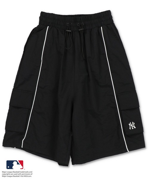 MLB（メジャーリーグベースボール）の「【MLB/メジャーリーグベースボール】ナイロンハーフパンツ（その他パンツ・レディース・ブラック/グレー/ネイビー・ONESIZE）」の2枚目の写真