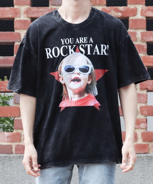 Bling Leads（ブリングリーズ）の「【Bl】ピグメントプリントTEE（Tシャツ/カットソー・メンズ・ブラック・FREE）」の2枚目の写真