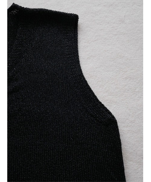 TRUNC（トランクエイティーエイト）の「Glitter Knit Vest（ベスト・レディース・ブラック/グレー・FREE）」の14枚目の写真