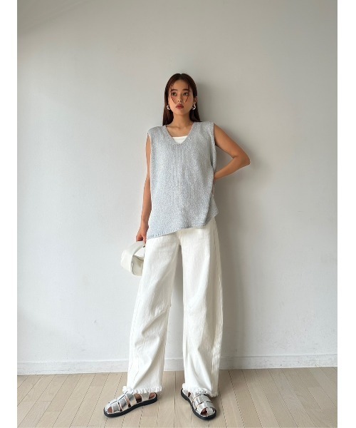 TRUNC（トランクエイティーエイト）の「Glitter Knit Vest（ベスト・レディース・ブラック/グレー・FREE）」の17枚目の写真