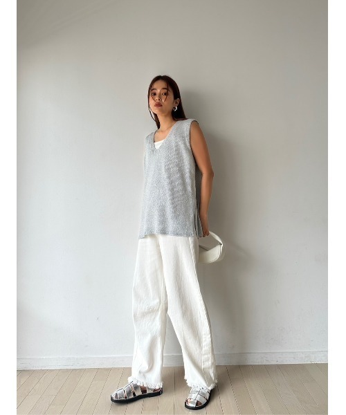 TRUNC（トランクエイティーエイト）の「Glitter Knit Vest（ベスト・レディース・ブラック/グレー・FREE）」の19枚目の写真