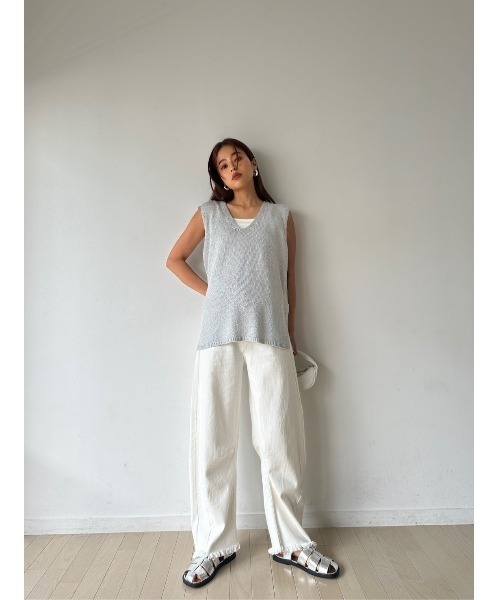 TRUNC（トランクエイティーエイト）の「Glitter Knit Vest（ベスト・レディース・ブラック/グレー・FREE）」の20枚目の写真